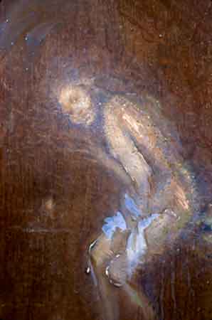 Rembrandts Susanna (detail), 1996 oil on canvas 8x10.