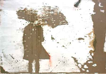 Man with Umbrella (#1), 2000, Acrylic on linen 48 x 70 inches, Private Collection