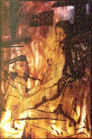 Stephany, 2003, Acrylic, oil and encaustic on linen 72 x 51.5 inches, Collecion of the Artist